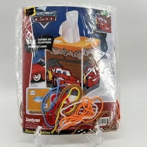 Janlynn Plastic Canvas Kit - Lightning McQueen Tissue Box Cover New 2009 USA